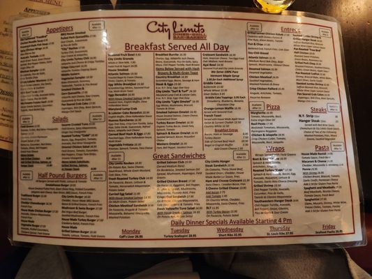 Menu photo 3 City Limits Diner White Plains, NY Menu photo 3 City Limits Diner White Plains, NY