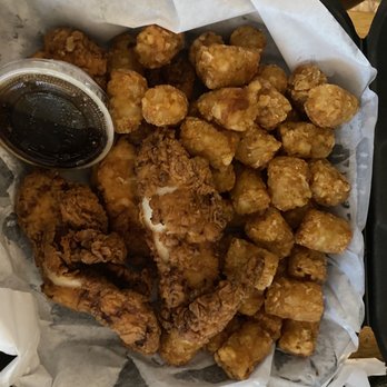 The Place To Go - Chicken strips and greasy tater tots with teriyaki sauce - American Near Me - Pahrump, Nevada The Place To Go - Chicken strips and greasy tater tots with teriyaki sauce - American Near Me - Pahrump, Nevada