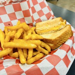 Oasis Coffee House - Sourdough Grilled Cheese and Fries
