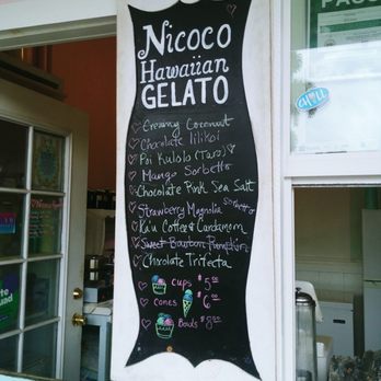 Nicoco - The menu - Gelato Near Me - Pahoa, Hawaii
