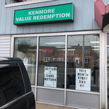 Kenmore Value Redemption - Store sign This month, all empties are worth .06 cents each - Recycling Center Near Me - Kenmore, New York