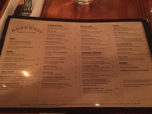 Menu photo 5 Hopewell Bar & Kitchen Boston, MA Menu photo 5 Hopewell Bar & Kitchen Boston, MA