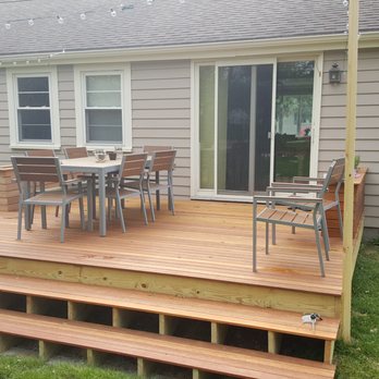 One Good Carpenter - Design - 3" step from deck to interior floor. Deck, spaces away from house, to facilitate drainage. - Carpenters Near Me One Good Carpenter - Design - 3" step from deck to interior floor. Deck, spaces away from house, to facilitate drainage. - Carpenters Near Me