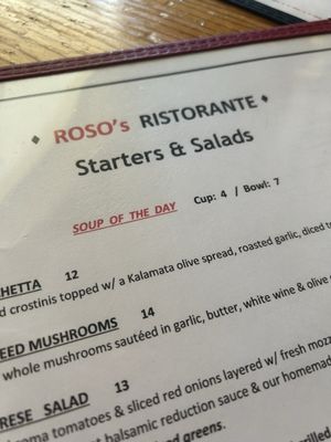 Menu photo 7 Roso's Ristorante Ruidoso, NM Menu photo 7 Roso's Ristorante Ruidoso, NM