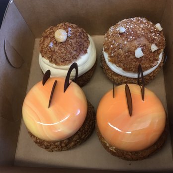 Beta5 Chocolates - Salted Caramel (top left), Vanilla (top right), & Mango Bubble Tea (bottom) - Chocolatiers & Shops Near Me - Vancouver, British Columbia
