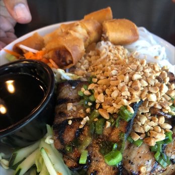 Pho Nouveau - Spring Salad with Pork and Crispy Spring Roll - Vietnamese Near Me - Boise, Idaho Pho Nouveau - Spring Salad with Pork and Crispy Spring Roll - Vietnamese Near Me - Boise, Idaho