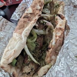 Chicken seekh kebab wrap