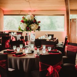 Paint Creek Country Club - Table example set up (covers we chose were not included in the venue)