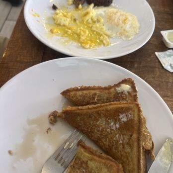 Cornerstone Cafe - Breakfast special with French toast. It don't look like much but it sure taste like grandma made this. - Breakfast & Brunch Near Me - Gainesville, Texas