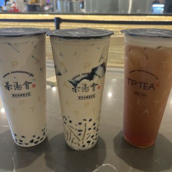 TP TEA - Left tp milk tea middle grass jelly black milk right osmanthus black tea - Bubble Tea Near Me - Las Vegas, Nevada