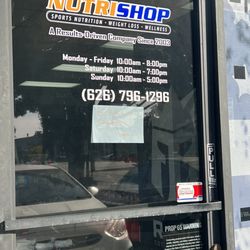 Nutrishop - Store closes at 2pm. Back in 5 minutes photo but they weren't.