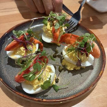 Hook & Anchor - Delicious lobster deviled eggs - Seafood Near Me - Dana Point, California Hook & Anchor - Delicious lobster deviled eggs - Seafood Near Me - Dana Point, California