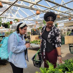The Plant Nurse JayB - Jaymalisa with a client at a local nursery