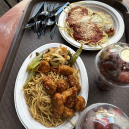two plates of spaghetti and meat two plates of spaghetti and meat