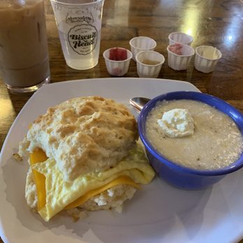 Biscuit Head - Biscuit sandwich with grits - Cafes Near Me - Asheville, North Carolina Biscuit Head - Biscuit sandwich with grits - Cafes Near Me - Asheville, North Carolina