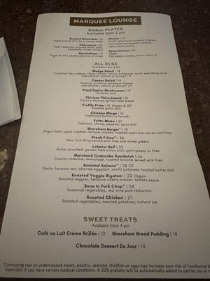 Menu photo 1 Marquee Bar And Lounge Washington, DC, DC Menu photo 1 Marquee Bar And Lounge Washington, DC, DC