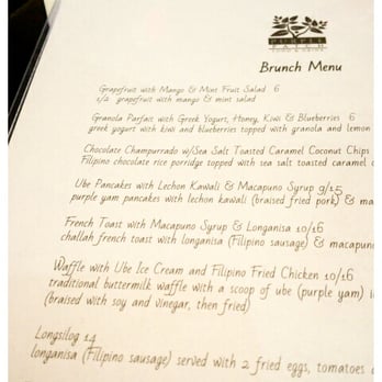 Purple Patch - Brunch menu - Filipino Near Me - Washington, DC, District of Columbia