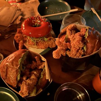 Double Chicken Please - Hot Honey Sandwiches and mochi donut (also chicken sandwich) - Cocktail Bars Near Me - New York, New York