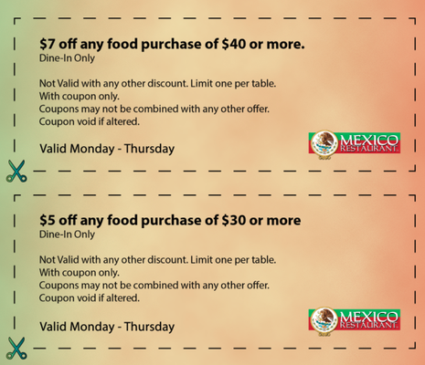 Menu photo 5 Mexico Restaurant Ashland, VA