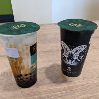 DaYung's Tea - Chandler - Caramel Boba Latte and Taro Green Milk Tea with boba - Bubble Tea Near Me - Chandler, Arizona