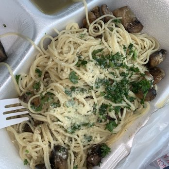 Maple Street Cafe - Angel Hair & Three Wild Mushroom (to-go) - New American Near Me - New Orleans, Louisiana Maple Street Cafe - Angel Hair & Three Wild Mushroom (to-go) - New American Near Me - New Orleans, Louisiana
