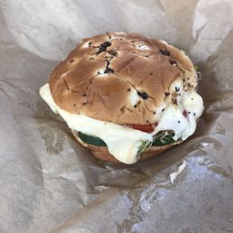 Market sandwich (vegetable) warm and on onion roll--incredible