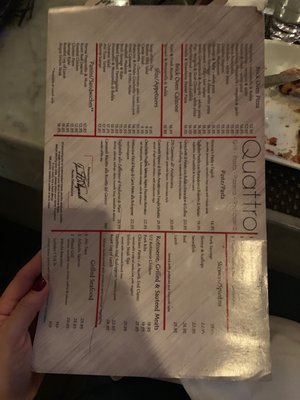 Menu photo 4 Quattro Boston, MA