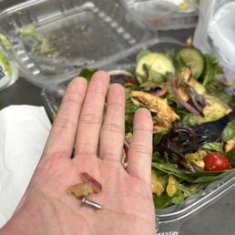 Nail in food. Bit down on it... Nail in food. Bit down on it...