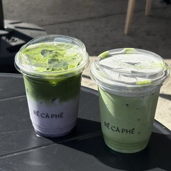 Re Ca Phe - Black sesame matcha and blueberry matcha - Coffee & Tea Near Me - Fountain Valley, California Re Ca Phe - Black sesame matcha and blueberry matcha - Coffee & Tea Near Me - Fountain Valley, California