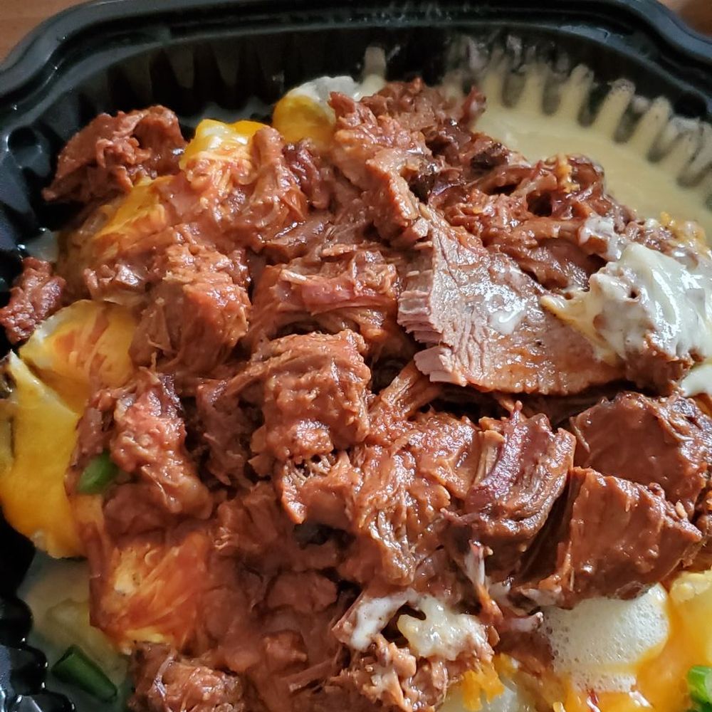 Central Texas Style BBQ - All the way baked potato - Barbeque Near Me - Pearland, Texas