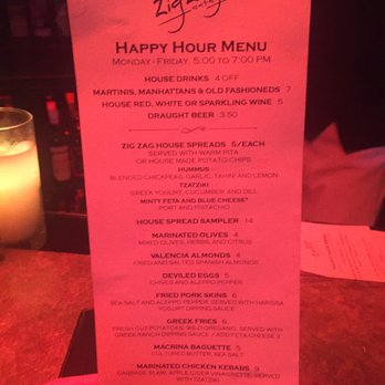 Zig Zag Cafe - Happy hour menu - New American Near Me - Seattle, Washington