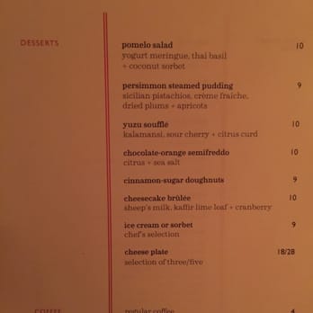Upland - Dessert menu - New American Near Me - New York, New York Upland - Dessert menu - New American Near Me - New York, New York