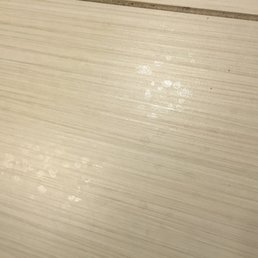 Pee spots on the bathroom floor