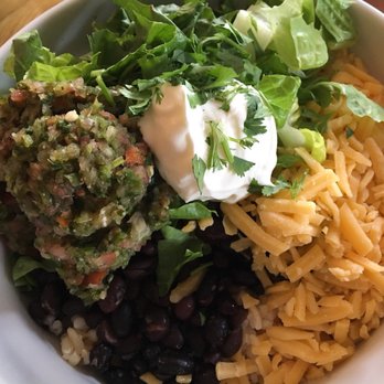 Dobrá Tea - Locals Bowl: black beans, rice, cheddar, lettuce, sour cream, avocado, salsa, cilantro, garlic-lemon sauce. - Bakeries Near Me - Ashland, Oregon Dobrá Tea - Locals Bowl: black beans, rice, cheddar, lettuce, sour cream, avocado, salsa, cilantro, garlic-lemon sauce. - Bakeries Near Me - Ashland, Oregon