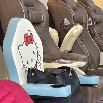 Midway Nails & Spa - Hello Kitty pedi chair for the little ones. - Nail Salons Near Me - Chicago, Illinois Midway Nails & Spa - Hello Kitty pedi chair for the little ones. - Nail Salons Near Me - Chicago, Illinois