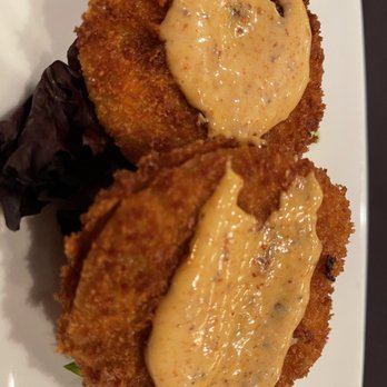 Village Square - The fried green tomatoes.  Soo good! - American Near Me - Winchester, Virginia