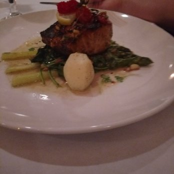 Chez Joel Bistro - The salmon is also delectable in either the mustard sauce or a simple lemon and garlic - French Near Me - Chicago, Illinois Chez Joel Bistro - The salmon is also delectable in either the mustard sauce or a simple lemon and garlic - French Near Me - Chicago, Illinois