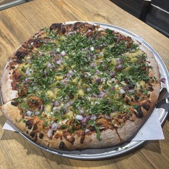 John's Pizza Works - BBQ Chicken Pizza with Pineapple Large 16" $40.70 ($36.95 + $3.75 additional topping) - Pizza Near Me - Mammoth Lakes, California John's Pizza Works - BBQ Chicken Pizza with Pineapple Large 16" $40.70 ($36.95 + $3.75 additional topping) - Pizza Near Me - Mammoth Lakes, California