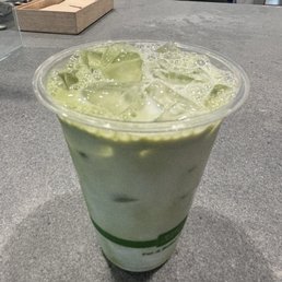 Iced matcha latte