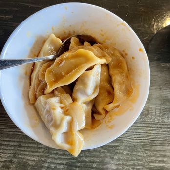 Song Restaurant - Chicken Chengdu Dumplings with sweet & spicy garlic chili sauce... - Chinese Near Me - West Hartford, Connecticut Song Restaurant - Chicken Chengdu Dumplings with sweet & spicy garlic chili sauce... - Chinese Near Me - West Hartford, Connecticut