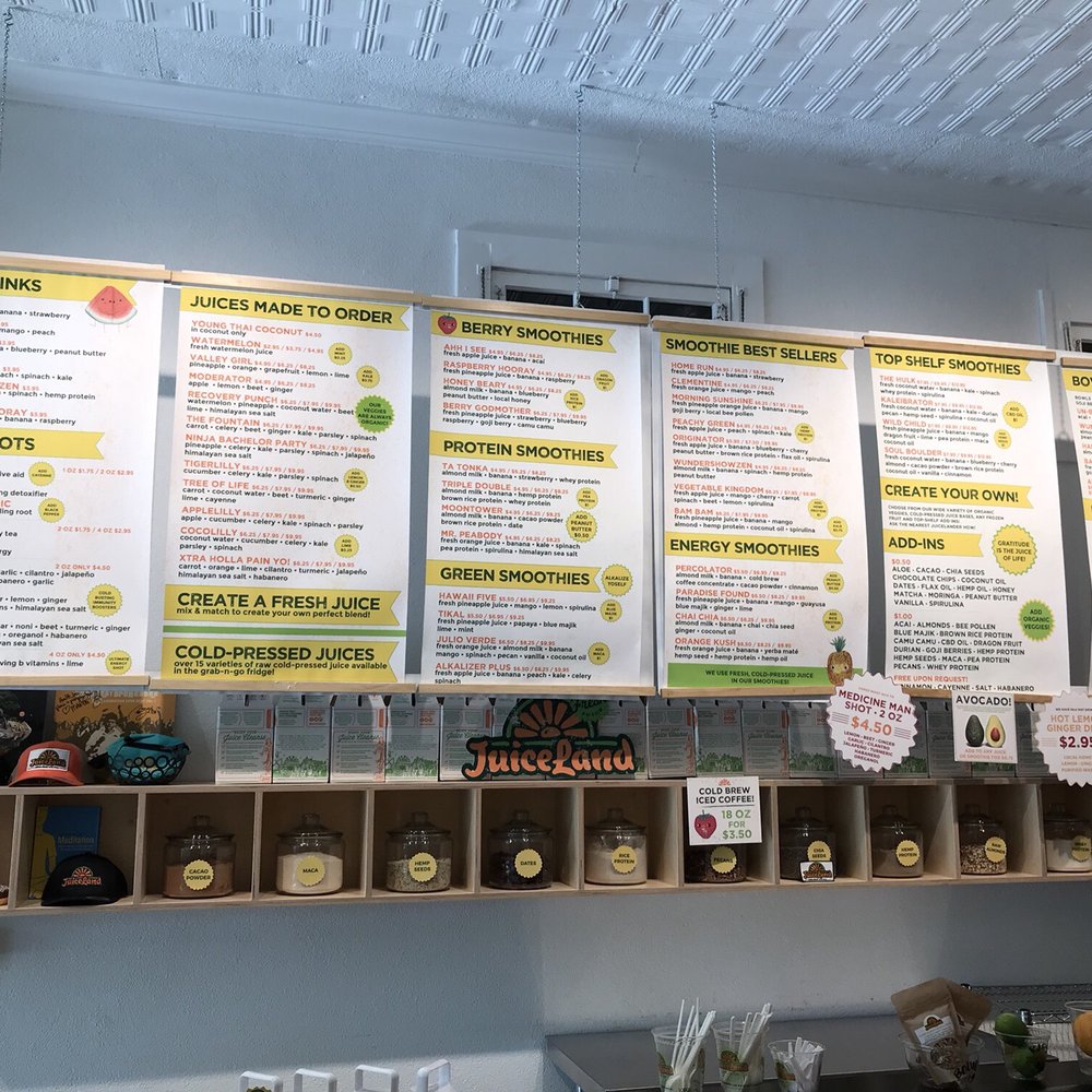 JuiceLand - Menu - Juice Bars & Smoothies Near Me - Houston, Texas JuiceLand - Menu - Juice Bars & Smoothies Near Me - Houston, Texas