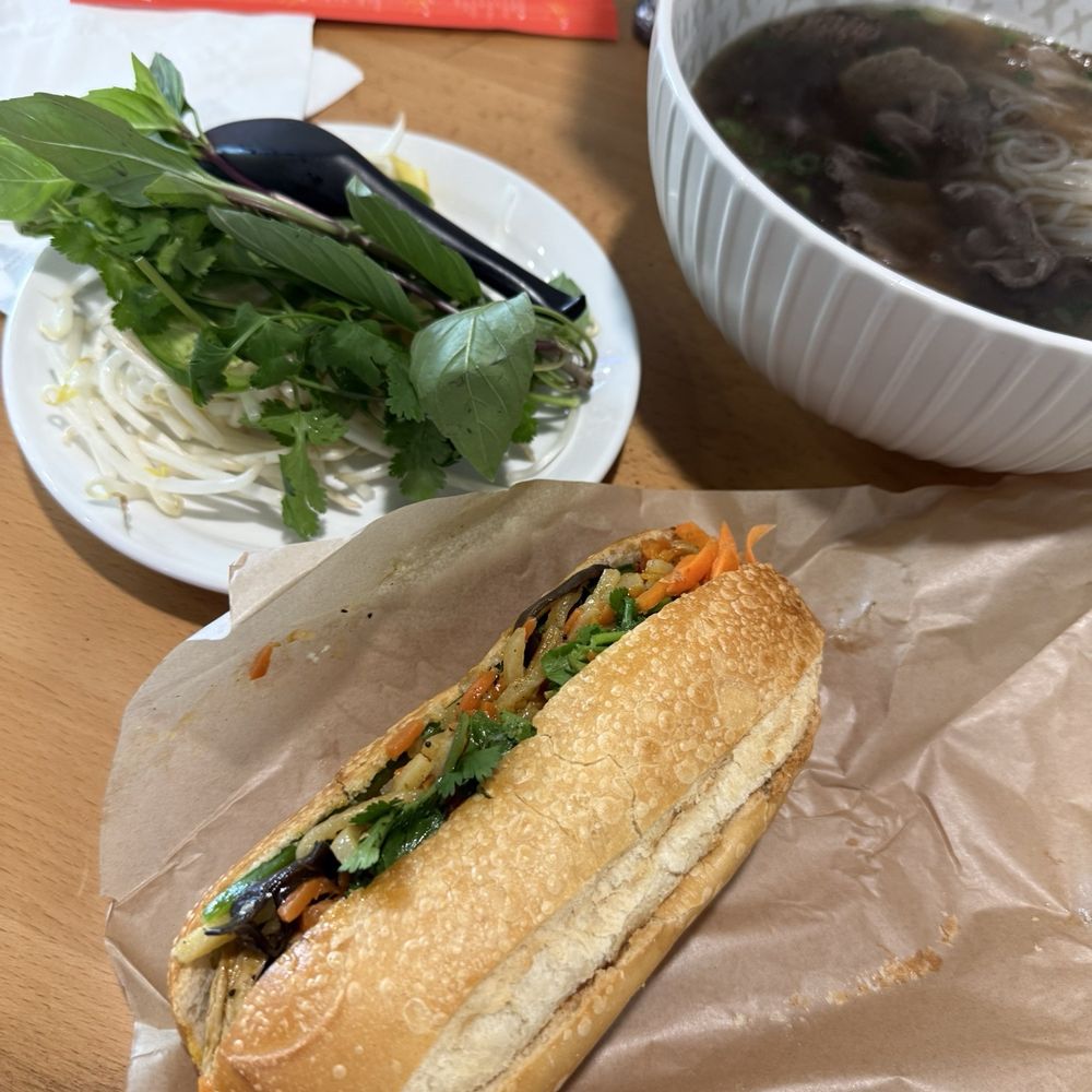 Kibi’s Cafe - Banh Mi with Pho in the background - Vietnamese Near Me - Danville, California Kibi’s Cafe - Banh Mi with Pho in the background - Vietnamese Near Me - Danville, California