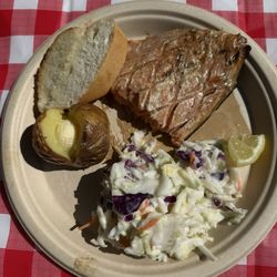 Kiwanis Salmon Barbecue - Large salmon dinner