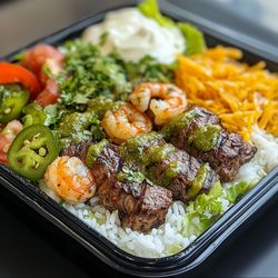 Chefs Brochetas - Famous surf and Turf customer favorite choice