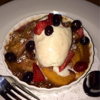 Leopold's - Peach cobbler with vanilla ice cream. - German Near Me - San Francisco, California