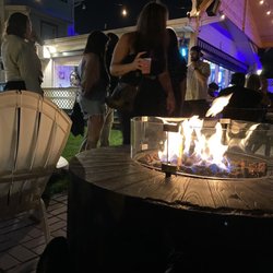 Outdoor area with fire pits