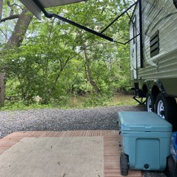 This was our campsite that was right at the creek. Could be a good f fishing spot?