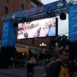 For the 5k we got to finish with the jumbotron too! For the 5k we got to finish with the jumbotron too!