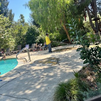 Ventura Ranch KOA - The septic tanks were overflowing at the pool. worker spraying the fecal water away from pool water. - Campgrounds Near Me - Santa Paula, California Ventura Ranch KOA - The septic tanks were overflowing at the pool. worker spraying the fecal water away from pool water. - Campgrounds Near Me - Santa Paula, California