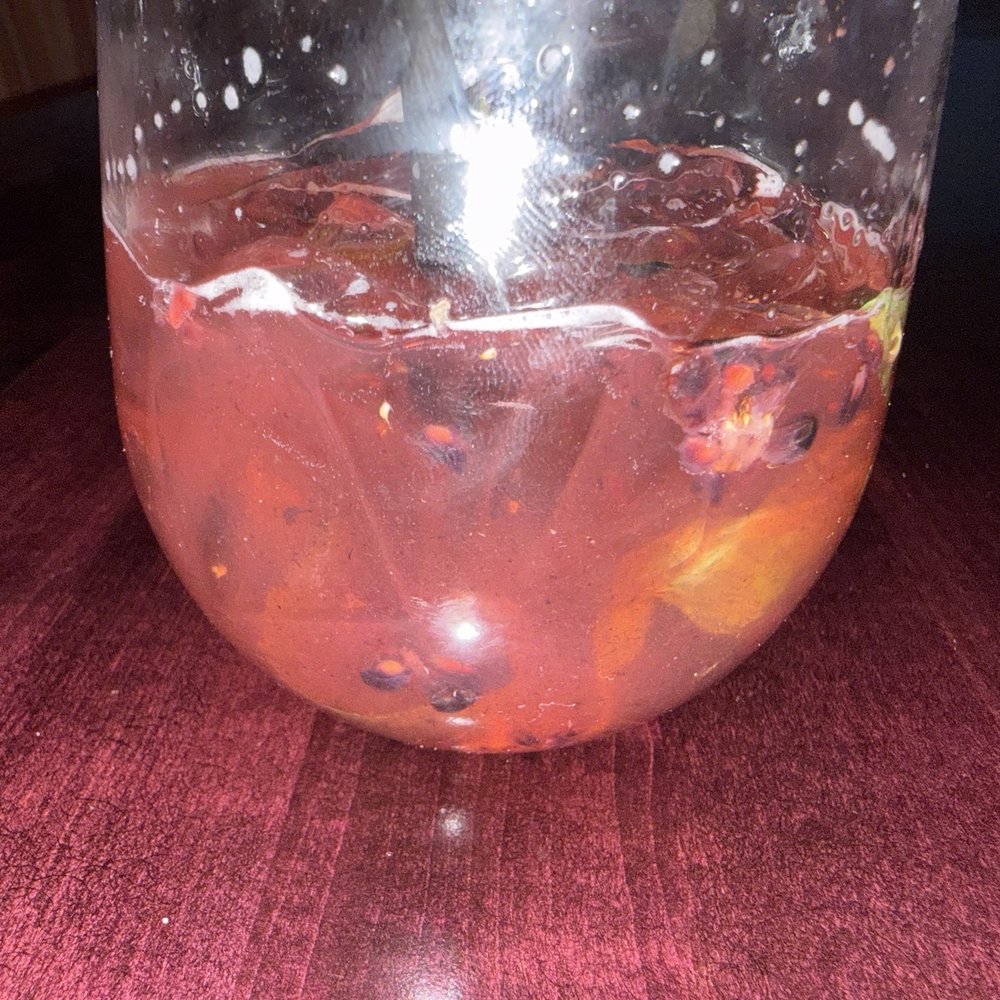 Real Seafood Company Bay City - Blackberry honey spritzer after I let the ice melt and stirred/muddled myself at the table. - Seafood Near Me - Bay City, Michigan Real Seafood Company Bay City - Blackberry honey spritzer after I let the ice melt and stirred/muddled myself at the table. - Seafood Near Me - Bay City, Michigan